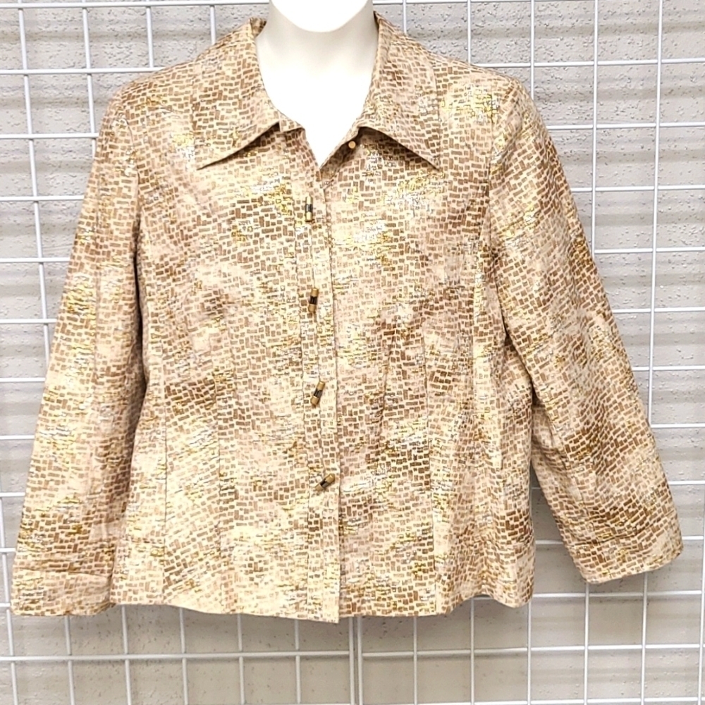 Chico's Size 16 Toggle Button Blazer
